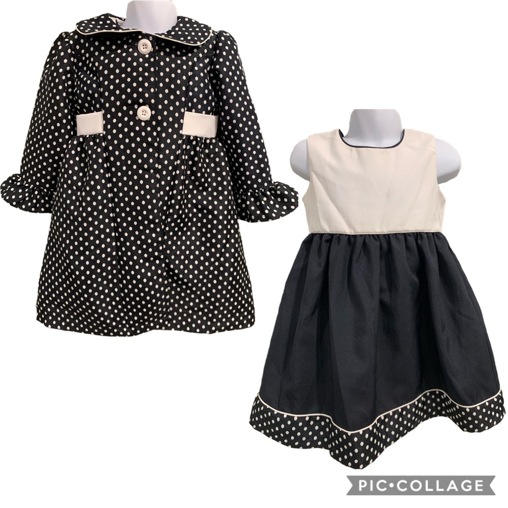 👗 Girls 4T Party Dress & Coat Set 🧥